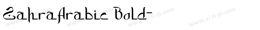 ZahraArabic Bold字体转换